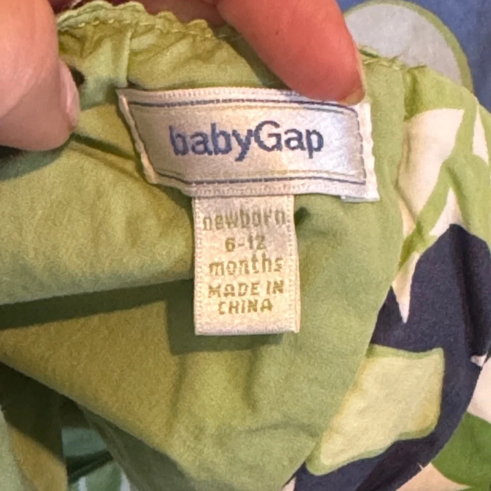 BabyGap Blue and Green Floral Dress Size 6-12 Months